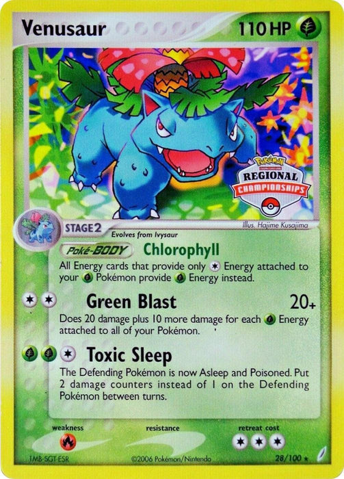 Venusaur (28/100) (Regional Championship Promo) [EX: Crystal Guardians] - for just $29.35! 