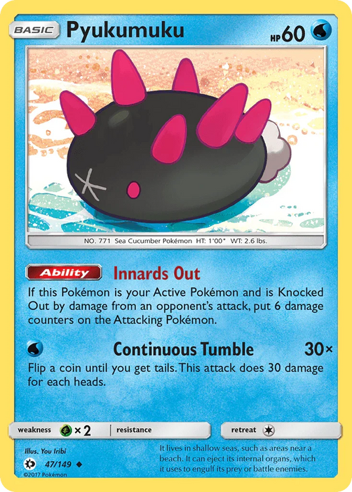 Pyukumuku (47/149) [Sun & Moon: Base Set] - for just $0.10! 
