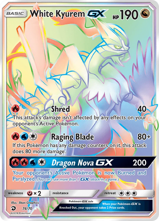 White Kyurem GX (74/70) [Sun & Moon: Dragon Majesty] - for just $20.90! 