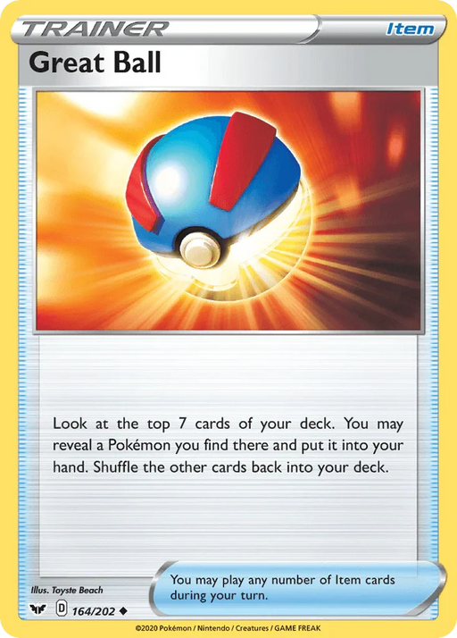 Great Ball (164/202) [Sword & Shield: Base Set] - for just $0.10! 
