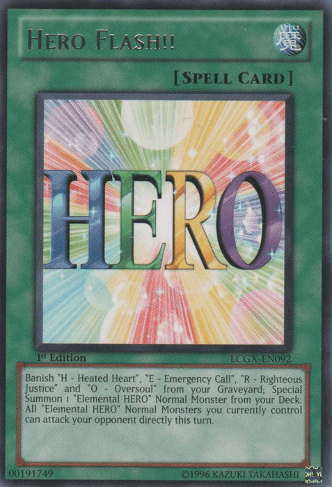 Hero Flash!! [LCGX-EN092] Rare - for just $0.10! 
