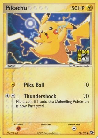 Pikachu (60/106) (2005 San Diego Comic Con) [Miscellaneous Cards] - Just $105! Shop now at Retro Gaming of Denver