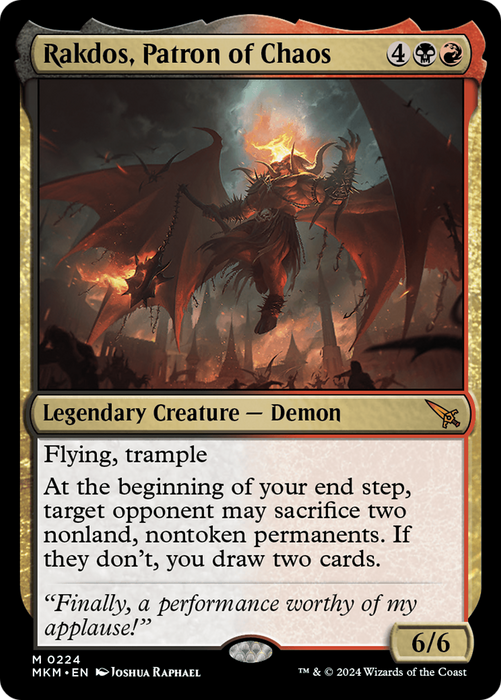 Rakdos, Patron of Chaos (MKM-224) - Murders at Karlov Manor - for just $1.17! 