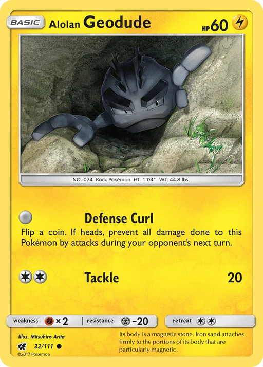 Alolan Geodude (32/111) [Sun & Moon: Crimson Invasion] - for just $0.10! 