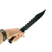 Serrated Spine Combat Rambo Style Poly Training Knife with 8.25 Inch Clip Point Blade Prop - for just $28! 