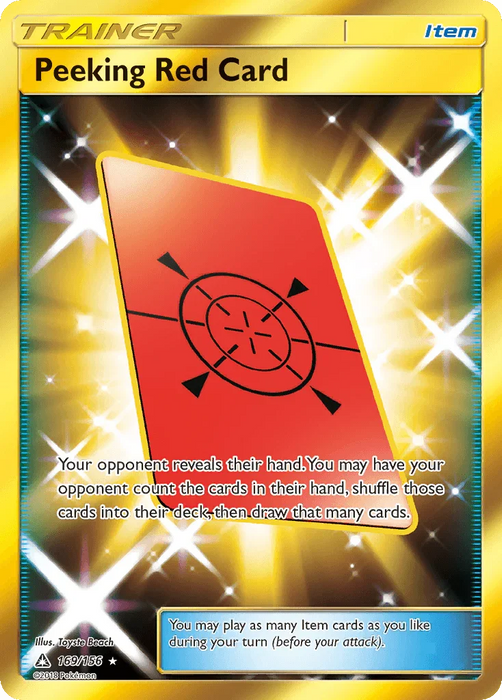 Peeking Red Card (169/156) [Sun & Moon: Ultra Prism] - for just $2.25! 