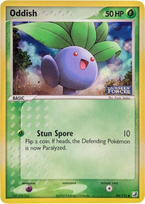 Oddish (64/115) (Stamped) [EX: Unseen Forces] - for just $20.35! 