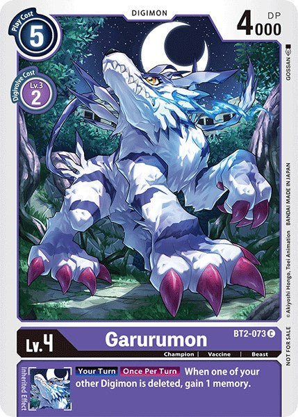 Garurumon [BT2-073] (Official Tournament Pack Vol.3) [Release Special Booster Promos] - Just $0.10! Shop now at Retro Gaming of Denver