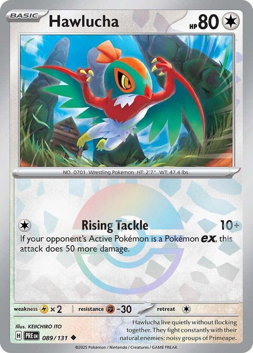 Hawlucha (089/131) (Poke Ball Pattern) [Scarlet & Violet: Prismatic Evolutions] - for just $0.20! 
