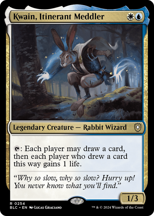 Kwain, Itinerant Meddler (BLC-254) - Bloomburrow Commander - for just $0.10! 