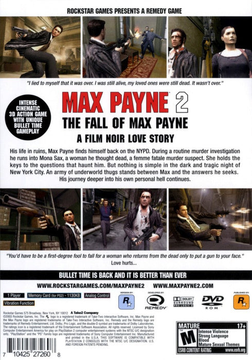 Max Payne 2: Fall of Max Payne – PlayStation 2 (PS2) - for just $0! 