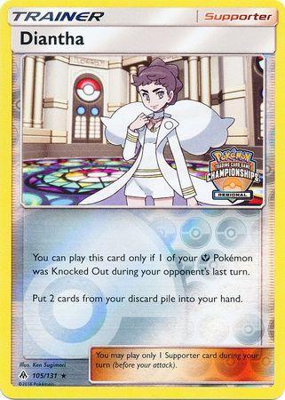 Diantha (105/131) (Regional Championship Promo) [Sun & Moon: Forbidden Light] - for just $1.35! 