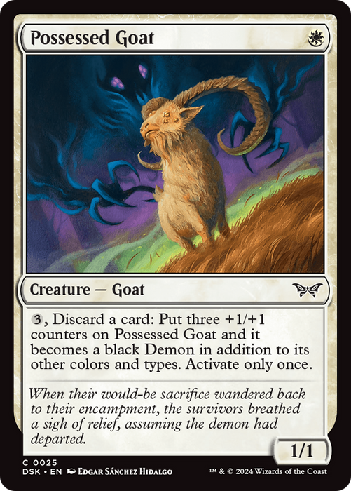 Possessed Goat (DSK-025) - Duskmourn: House of Horror Foil - for just $0.02! 