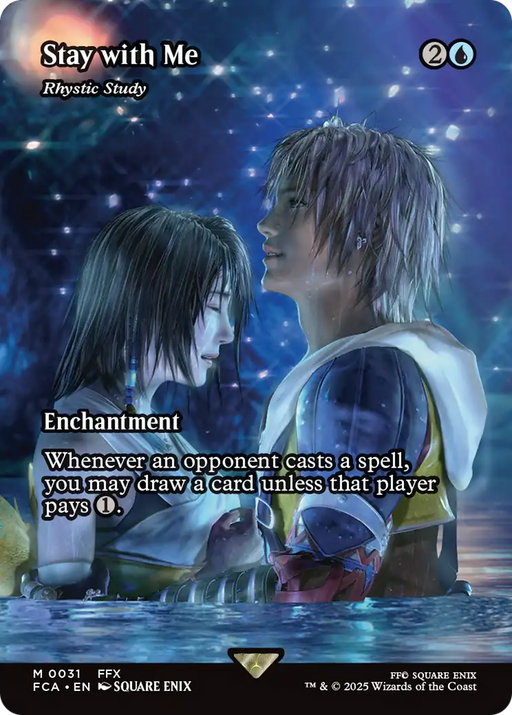 Stay with Me - Rhystic Study (Showcase) (FCA-031) - FINAL FANTASY: Through the Ages / Stay with Me: (enchantment) (Borderless) Foil - for just $117.52! 