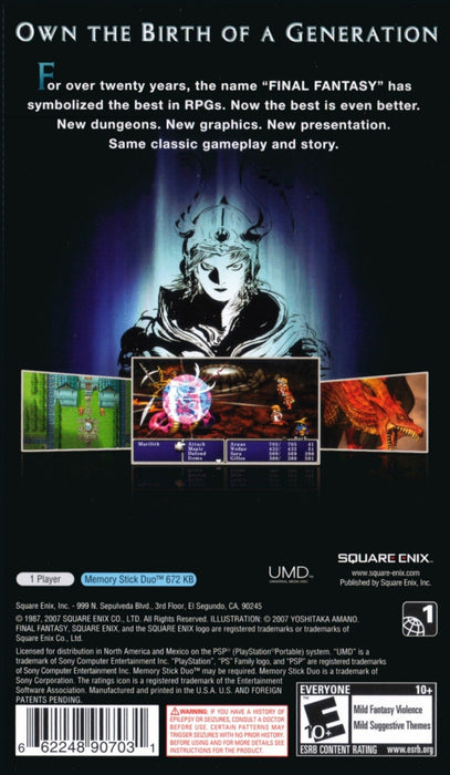 Final Fantasy – PlayStation Portable (PSP) - for just $0! 