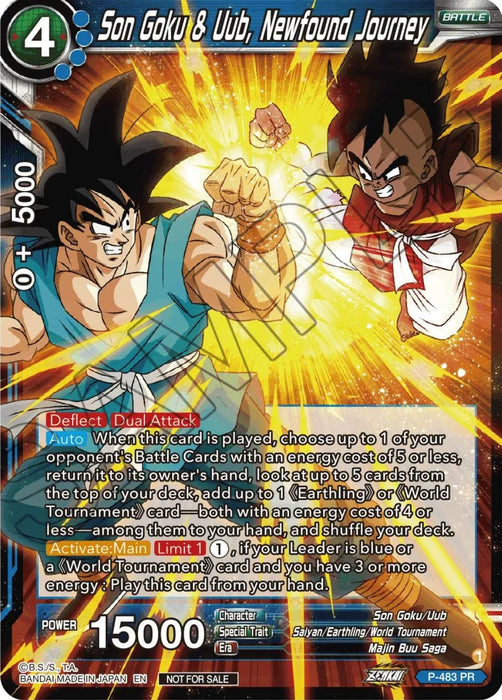 Son Goku & Uub, Newfound Journey (Zenkai Series Tournament Pack Vol.3) (P-483) [Tournament Promotion Cards] - for just $0.25! 