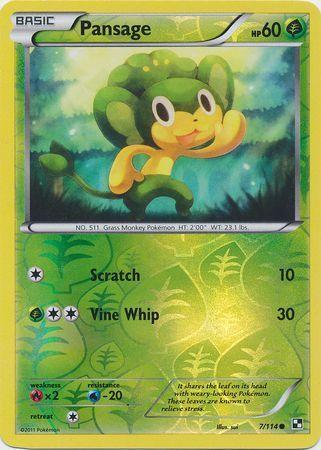 Pansage (7/114) (Energy Holo) [Black & White: Base Set] - for just $1.20! 