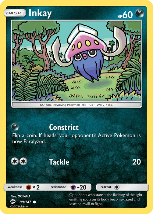 Inkay (89/147) [Sun & Moon: Burning Shadows] - for just $0.10! 