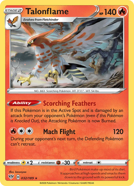 Talonflame (032/189) [Sword & Shield: Darkness Ablaze] - for just $0.10! 