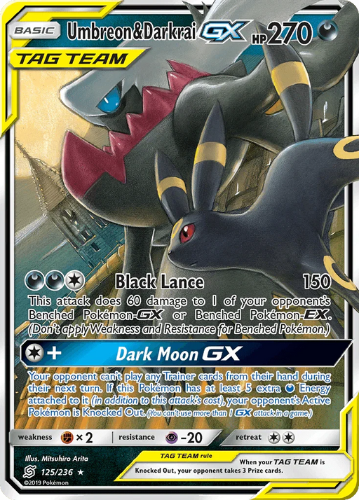 Umbreon & Darkrai GX (125/236) [Sun & Moon: Unified Minds] - for just $44.10! 