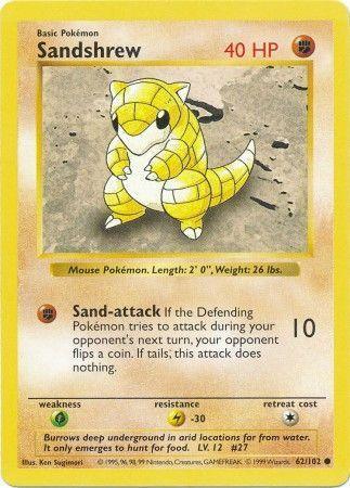 Sandshrew (62/102) [Base Set Shadowless Unlimited] - for just $1.20! 