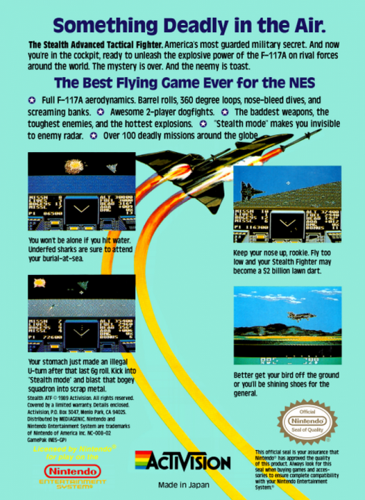 Stealth – Nintendo Entertainment System (NES) - for just $5.99! 