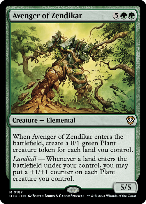 Avenger of Zendikar (OTC-187) - Outlaws of Thunder Junction Commander - for just $0.29! 