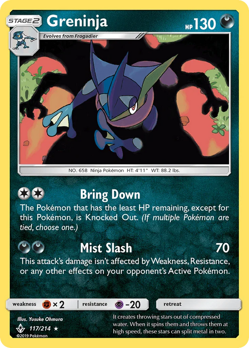 Greninja (117/214) [Sun & Moon: Unbroken Bonds] - for just $10.30! 