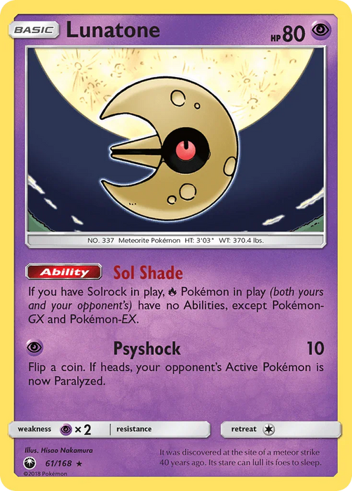 Lunatone (61/168) [Sun & Moon: Celestial Storm] - for just $0.20! 