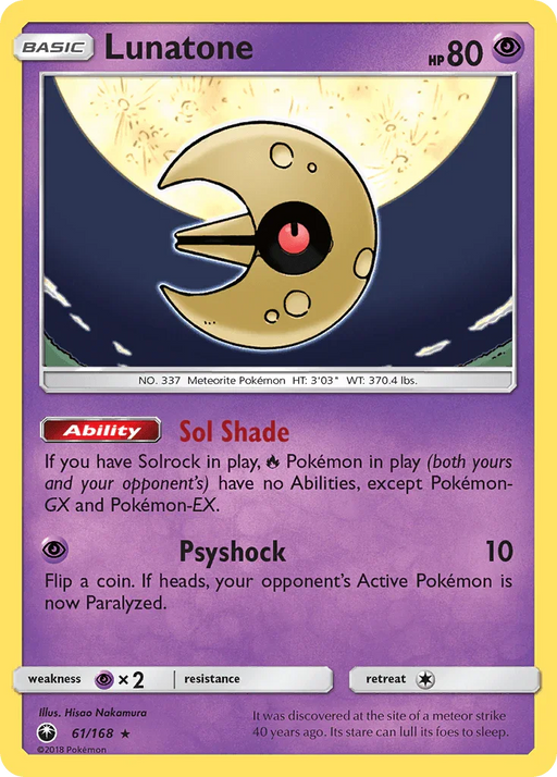 Lunatone (61/168) [Sun & Moon: Celestial Storm] - for just $0.20! 