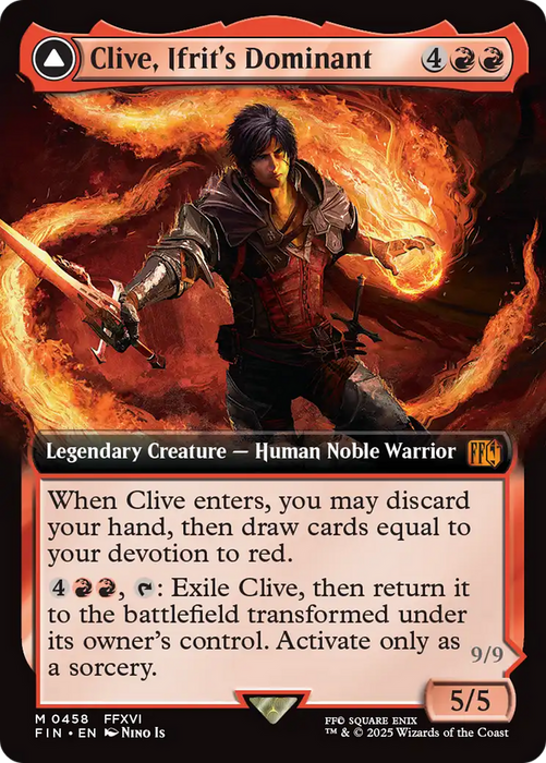 Clive, Ifrit's Dominant (Extended Art) (FIN-458) - FINAL FANTASY: (enchantment, Extended Art) Foil - for just $4.64! 