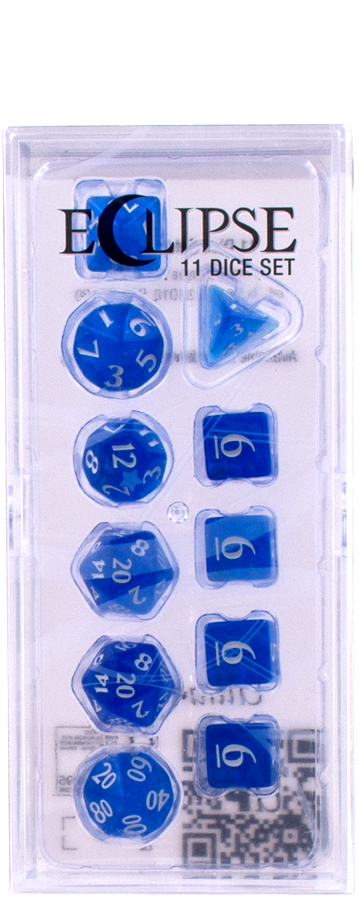 Ultra PRO: 11-Dice Set - Eclipse (Pacific Blue) - Just $9.95! Shop now at Retro Gaming of Denver