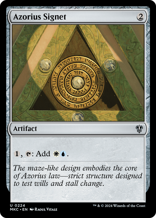 Azorius Signet (MKC-224) - Murders at Karlov Manor Commander - for just $0.11! 