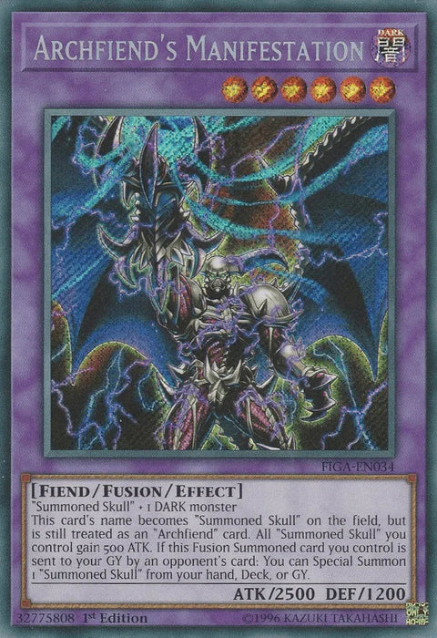 Archfiend's Manifestation [FIGA-EN034] Secret Rare - for just $0.55! 