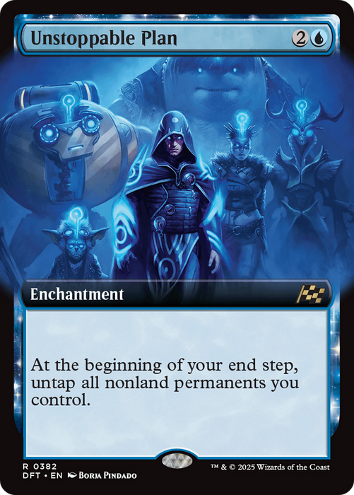 Unstoppable Plan (DFT-382) - Aetherdrift: (enchantment, Extended Art) Foil - for just $0.86! 