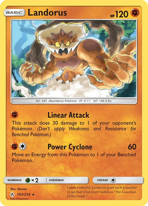 Landorus (103/214) [Sun & Moon: Unbroken Bonds] - for just $0.20! 