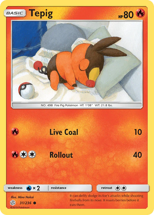 Tepig (31/236) [Sun & Moon: Cosmic Eclipse] - for just $0.15! 