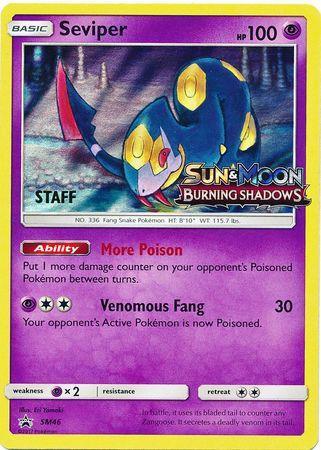 Seviper (SM46) (Staff Prerelease Promo) [Sun & Moon: Black Star Promos] - for just $7.80! 