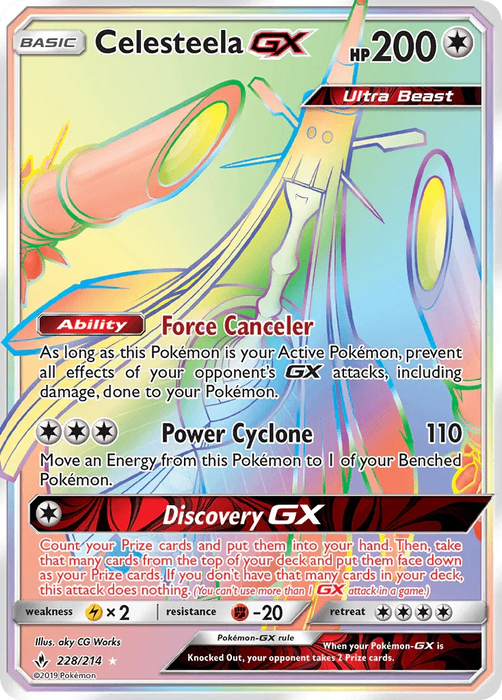 Celesteela GX (228/214) [Sun & Moon: Unbroken Bonds] - for just $3.55! 