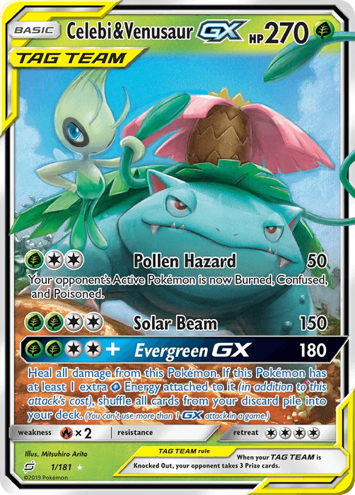 Celebi & Venusaur GX (1/181) [Sun & Moon: Team Up] - for just $16.95! 