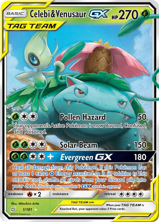 Celebi & Venusaur GX (1/181) [Sun & Moon: Team Up] - for just $21.55! 