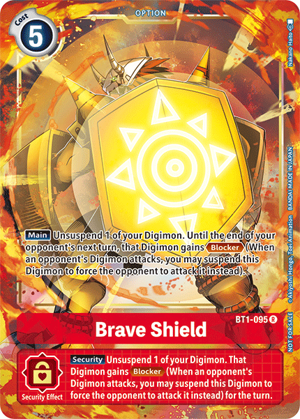 Brave Shield [BT1-095] (Dash Pack) [Release Special Booster Ver.1.5 Promos] - Just $0.09! Shop now at Retro Gaming of Denver