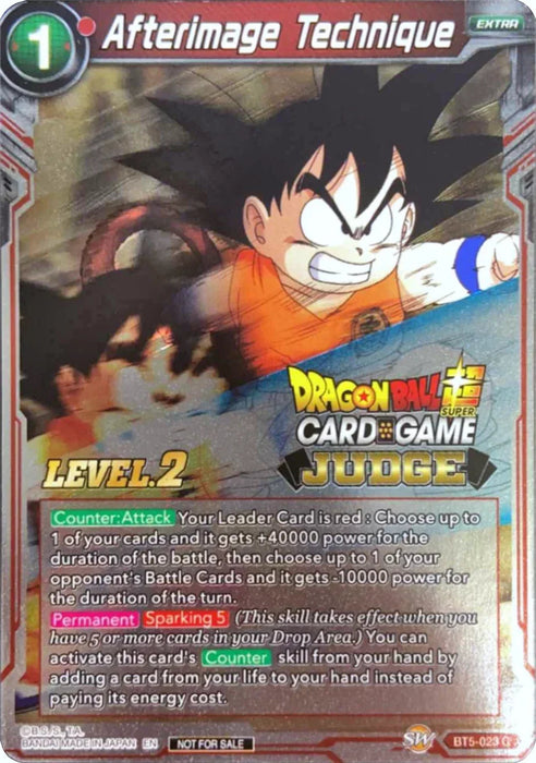 Afterimage Technique (Level 2) (BT5-023) [Judge Promotion Cards] - for just $4.15! 