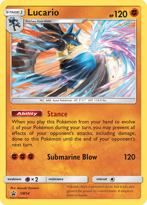 Lucario (SM54) [Sun & Moon: Black Star Promos] - for just $1.30! 