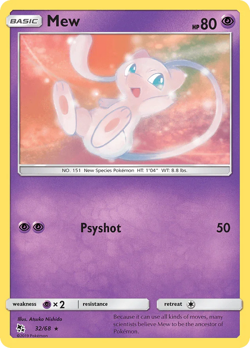 Mew (32/68) [Sun & Moon: Hidden Fates] - for just $1.40! 