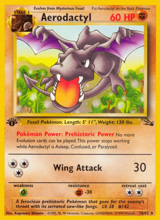 Aerodactyl (16/62) [Fossil 1st Edition] - for just $3.95! 