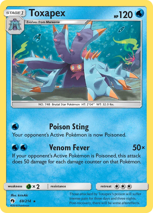 Toxapex (69/214) [Sun & Moon: Lost Thunder] - for just $0.20! 