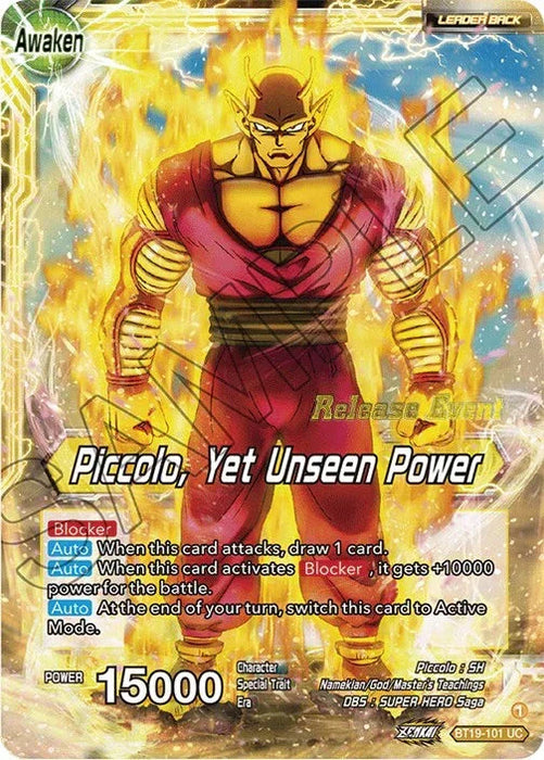 Piccolo // Piccolo, Yet Unseen Power (Fighter's Ambition Holiday Pack) (BT19-101) [Tournament Promotion Cards] - for just $0.35! 