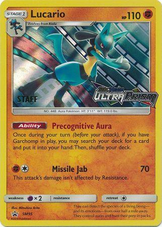 Lucario (SM95) (Staff Prerelease Promo) [Sun & Moon: Black Star Promos] - for just $2.90! 