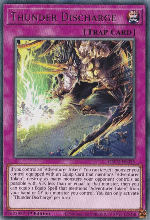 Thunder Discharge [GRCR-EN035] Rare - for just $0.10! 